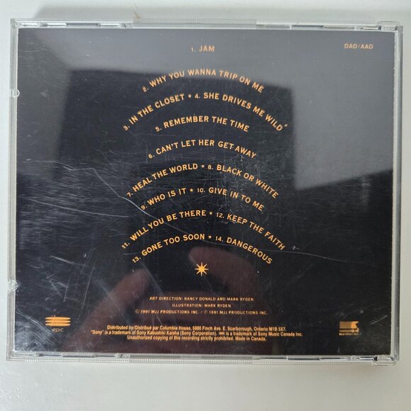 Michael Jackson , Dangerous CD. Bundle any 3 cd's with this title for $12.00 - Picture 2 of 3